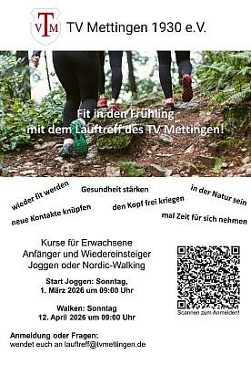 Walkingkurs 2026 beim TV Mettingen